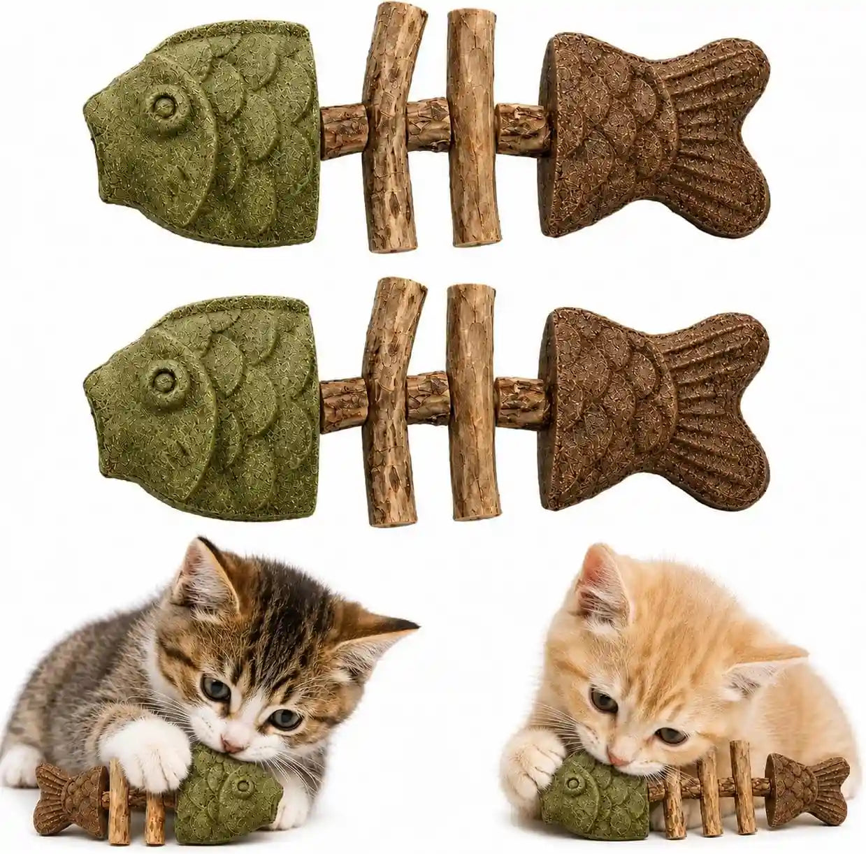 sterling-whiskers-cat-chew-stick-catnip-silvervine-fishbone-toy-2-pcs-natural-catnip-silvervine-fishbone-texture-chewing-enrichment-oral-care-support-indoor-cat-toy