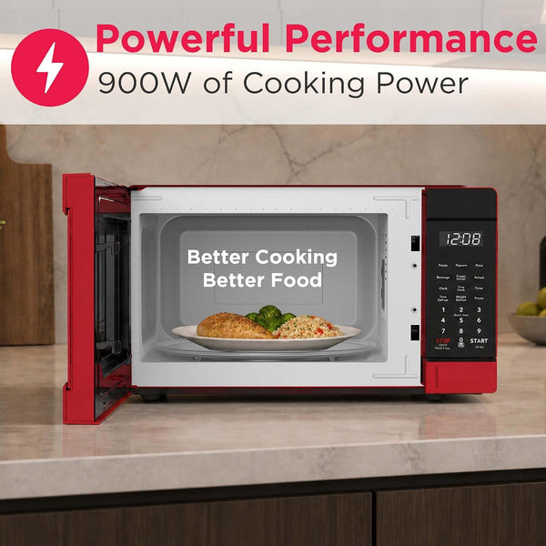 FRIGIDAIRE EMW953RED Microwave Oven, 900 Watts with 10 Power Levels, Red2