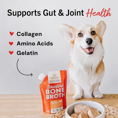 Stella & Chewy'S Human-Grade Grass-Fed Beef Bone Broth for Dogs - Joint & Gut Health Liquid Food Topper with Collagen & Turmeric, 16 Fl Oz Resealable Pouch (Pack of 6)7
