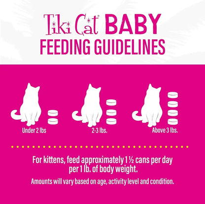 Tiki Cat Baby Pate Wet Cat Food for Kittens Variety Pack, 2.4 Oz. Cans (12 Count)9