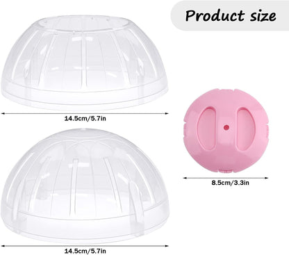 Hamster Exercise Ball, 5.7 Inch Transparent Running Wheel for Dwarf Hamsters to Reduce Boredom and Increase Activity | Dwarf Hamsters Exercise Ball to Reduce Boredom and Increase Activity2