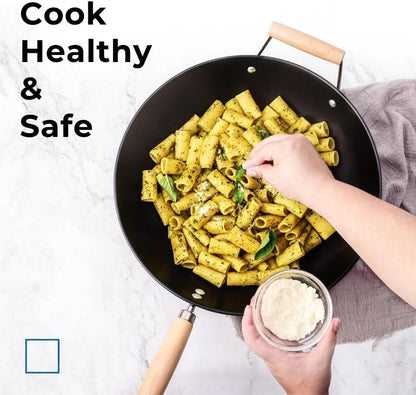 Carbon Steel Non-Stick Wok | Easy Clean, Hand Wash Recommended4