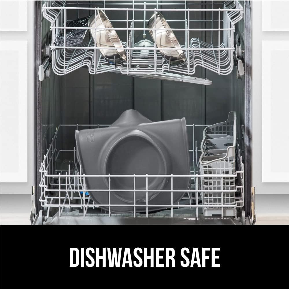 gorilla-grip-patented-dog-bowl-set-with-slip-resistant-silicone-feeding-mat-food-grade-304-stainless-steel-bowls-bpa-free-high-edge-spill-containment-dishwasher-safe-finger-notch-removal-2-cup-gray