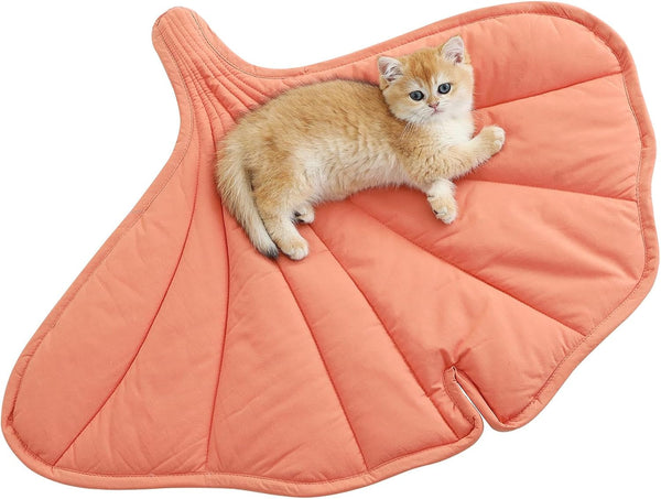 Letalong 31 X 25 Inch Leaf Shaped Cotton Cat Bed Pad, Warming Cat Mat, Pet Warming Pad for Cats, Warmer Mat for Feral and Indoor Cats, 2025 Enlarged and Thickened Leaf Beds1