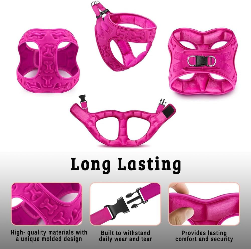 comfort-fit-step-in-dog-puppy-harness-comfortable-all-weather-dog-vest-harness-adjustable-soft-padded-easy-to-put-on-for-small-medium-sized-dogs-plush-both-side-velvet