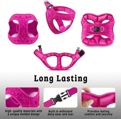 Comfort Fit Step-In Dog & Puppy Harness - Comfortable All Weather Dog Vest Harness: Adjustable, Soft Padded, Easy to Put-On for Small, Medium-Sized Dogs (Plush Both Side Velvet)5