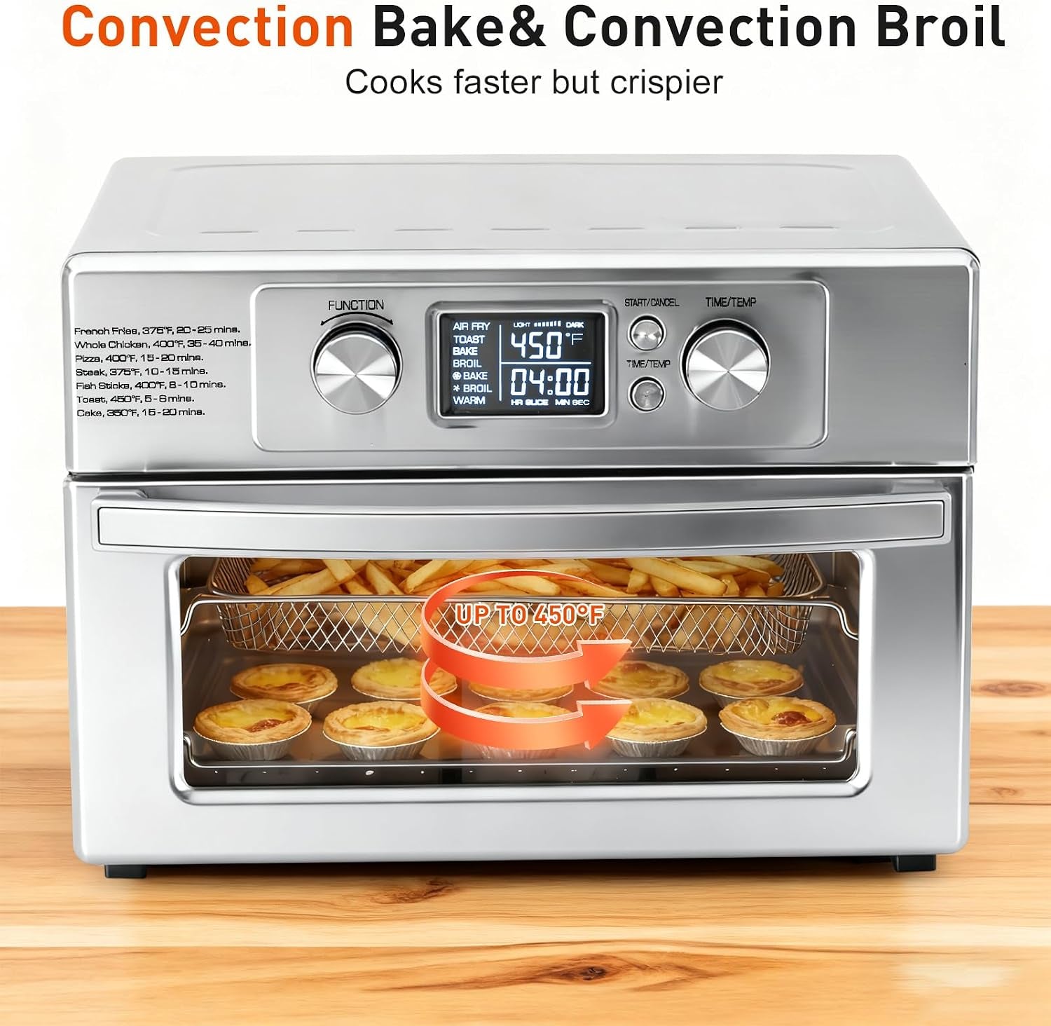 air-fryer-toaster-oven-combo-23qt-toaster-ovens-countertop-180-450-f-adjustable-temp-60-min-auto-off-timer-4-in-1-air-fry-toast-broil-bake-stainless-steel-accessories-included