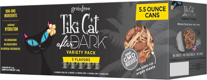Tiki Cat after Dark Wet Cat Food, Variety Pack, 5.5 Oz. Cans (8 Count)1