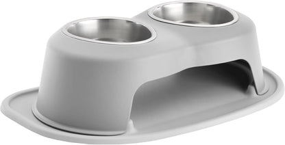 Weathertech Double High Pet Feeding System - Elevated Dog/Cat Bowls - 8 Inch High Dark Grey (DHC3208DGDG)16