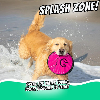 Hyper Pet Flippy Flopper Flying Disc Soft Dog Toy 9 Inch, Floats, 2 Pack | Safe on Teeth for All Breeds, Stays on the Water Surface for Pool and Lake Fetch Games, Colors May Vary with Every Order5