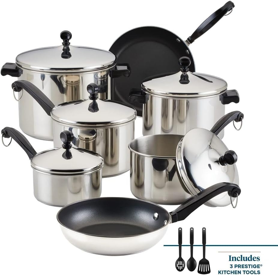 classic-series-nonstick-stainless-steel-cookware-set-pots-and-pans-set-15-piece