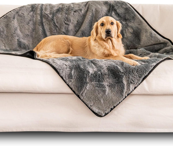 PAW BRANDS Pupprotector Waterproof Throw Blanket, White/Brown, 60X50 | Waterproof, Machine Washable — Protects Couches, Beds & Car Seats20