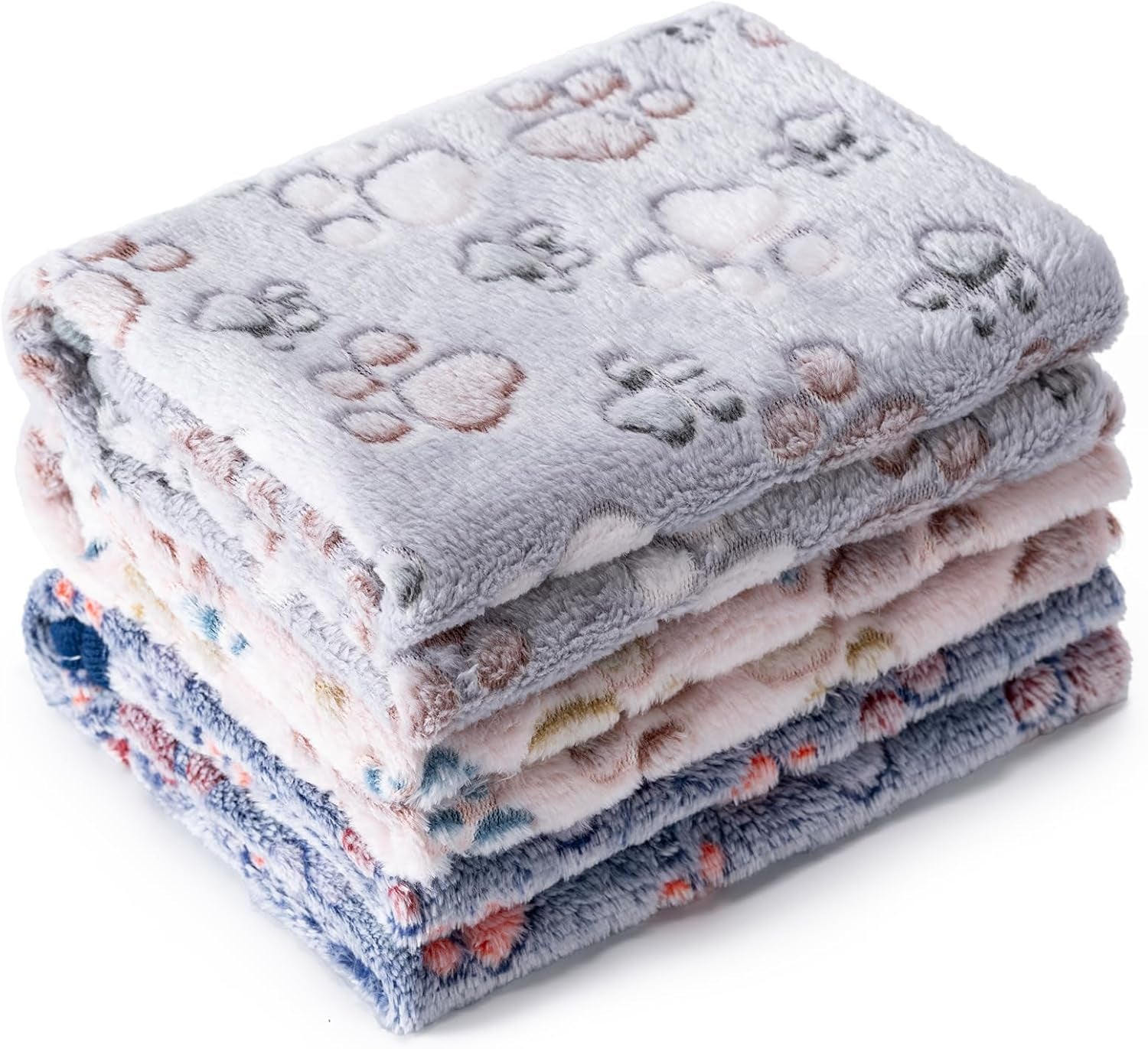 1-pack-3-blankets-super-soft-fluffy-premium-fleece-pet-blanket-flannel-paw-printed-throw-for-dog-puppy-cat-small-23x16-brown-pink-white
