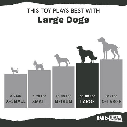 Barkbox Hambone Super Chewer Tough Dog Chew Toy - Toy for Large Dogs | for Aggressive Chewers, Plush Cover with Rubber Core - 2 Toys in 1 - Two Layer Treat Dispensing Dog6