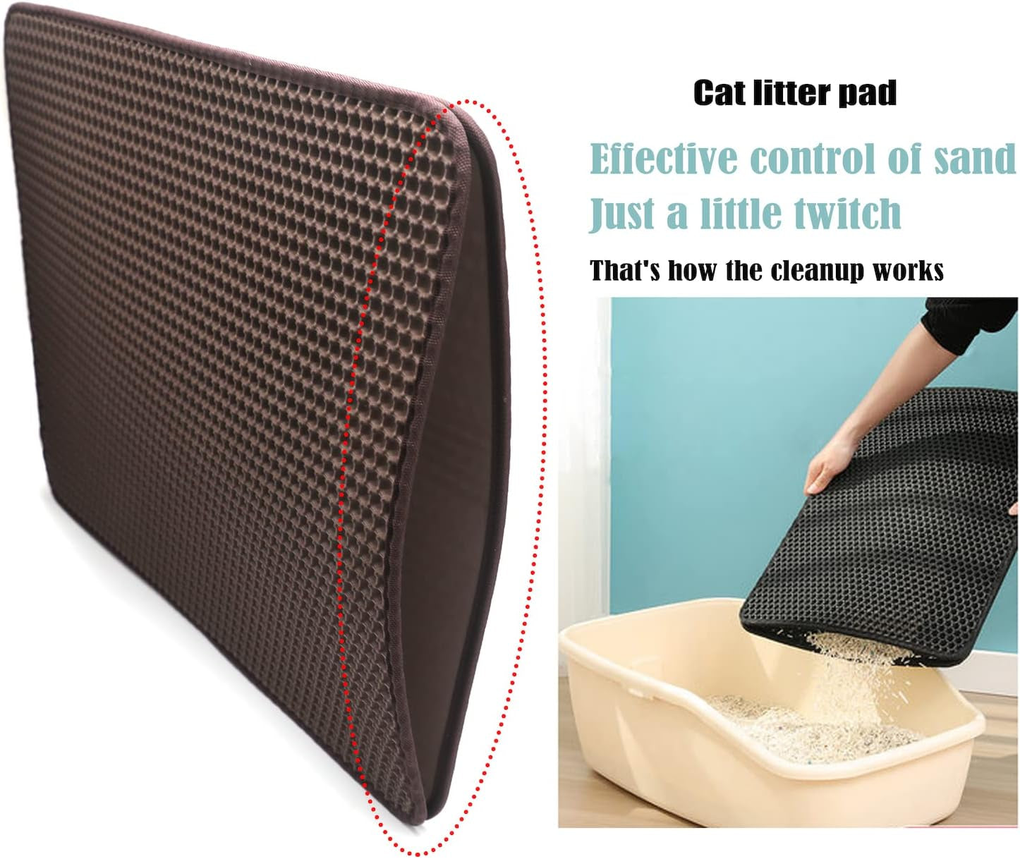 xkmt-animal-pet-supplies-cats-litter-housebreaking-30x40-brown-cat-litter-mat-double-layer-pad-trapper-folding-pad-eva-foam-rubber
