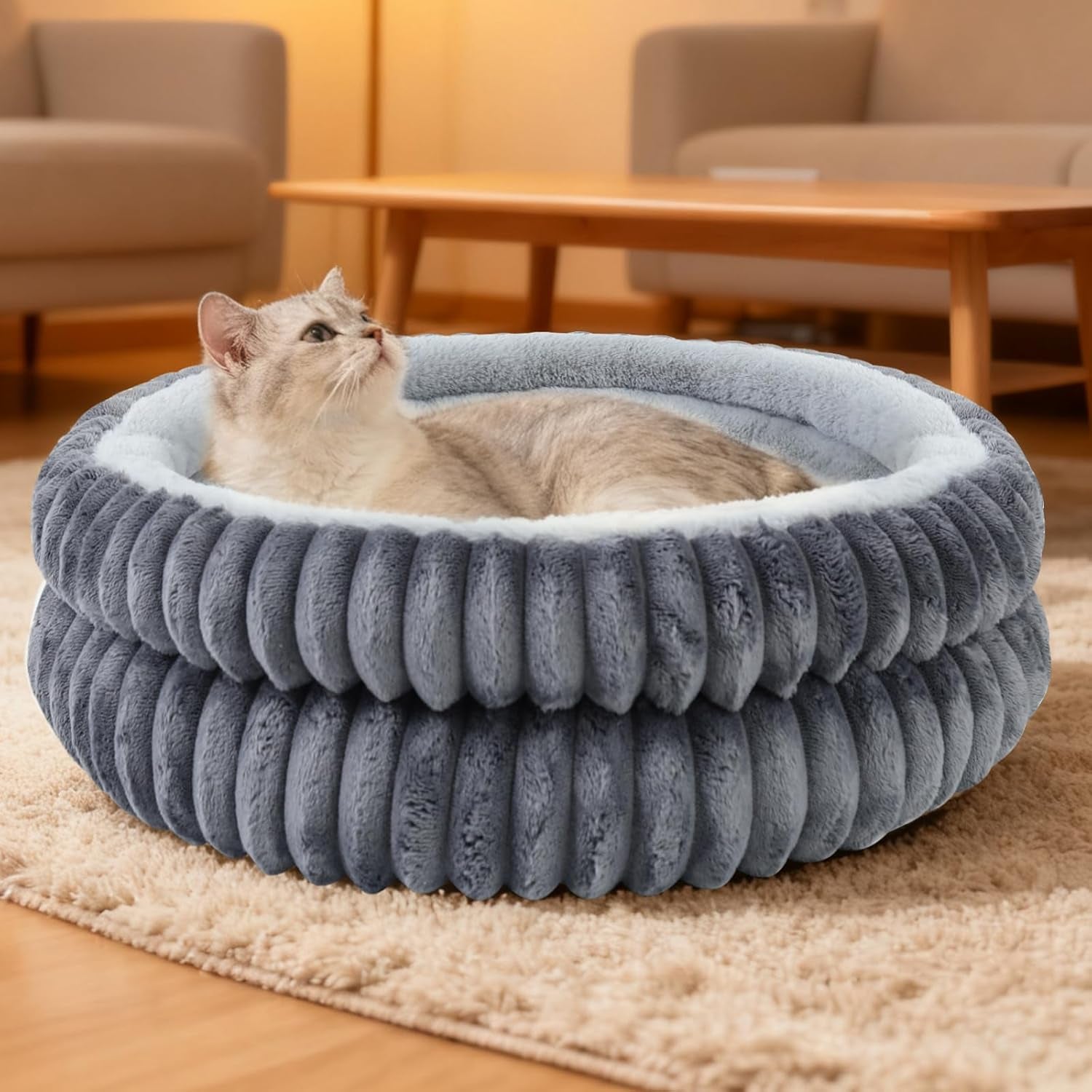 cat-beds-for-indoor-cats-washable-round-donut-dog-bedgrey-s-cute-fluffy-puppy-dogs-beds-for-small-dogs-cat-bed-with-anti-slip-bottom-round-dog-cat-beds-for-indoor-cats