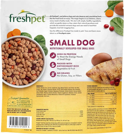 Freshpet Healthy & Natural Food for Small Dogs/Breeds, Fresh Grain Free Chicken Recipe, 1Lb, Yellow (6-27975-01204-5)3