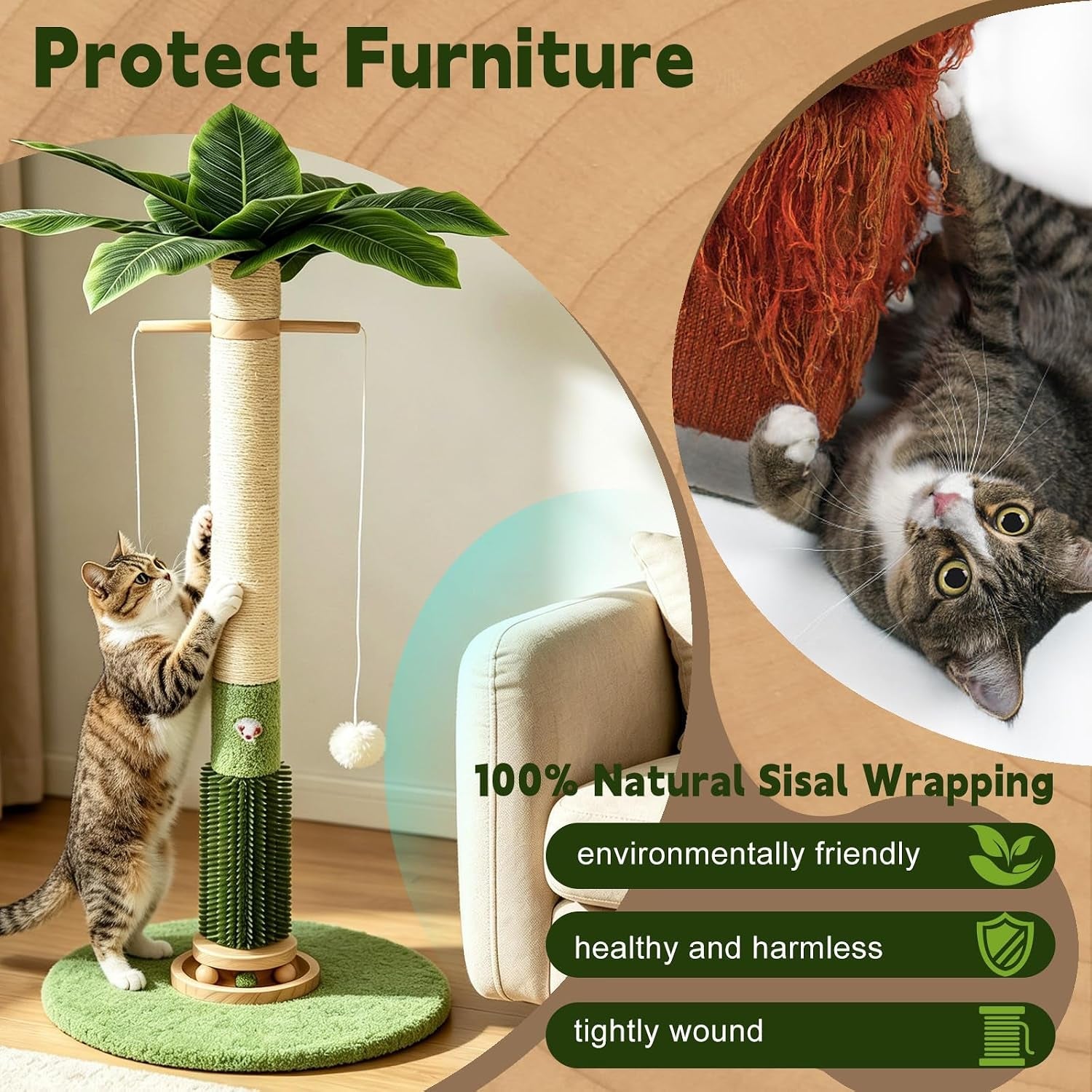 cat-scratching-post-37-5-tall-palm-tree-sisal-scratcher-for-indoor-cats-natural-sisal-stable-vertical-scratcher-tower-mouse-hole-toy-rotating-interactive-ball-self-groomer-for-full-body-stretching