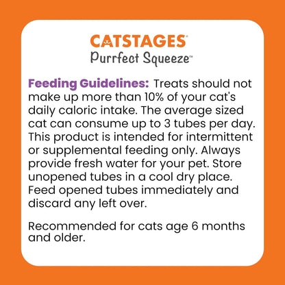 Catstages Purrfect Squeeze Lickable Wet Cat Treats, Creamy Purée Treat & Topper, Made with Real Chicken, Clean Ingredients, No Artificial Preservatives, 0.5 Oz Tubes, 50-Count, 4-Flavor Variety Pack7