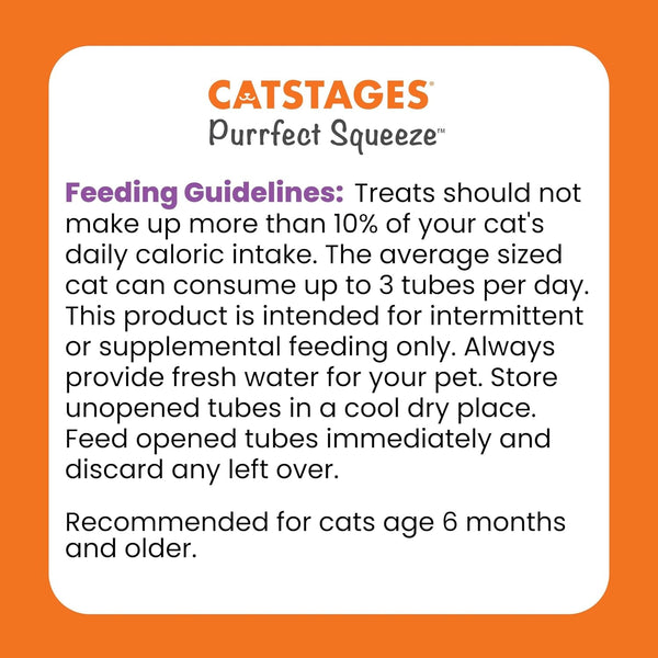 Catstages Purrfect Squeeze Lickable Wet Cat Treats, Creamy Purée Treat & Topper, Made with Real Chicken, Clean Ingredients, No Artificial Preservatives, 0.5 Oz Tubes, 50-Count, 4-Flavor Variety Pack7