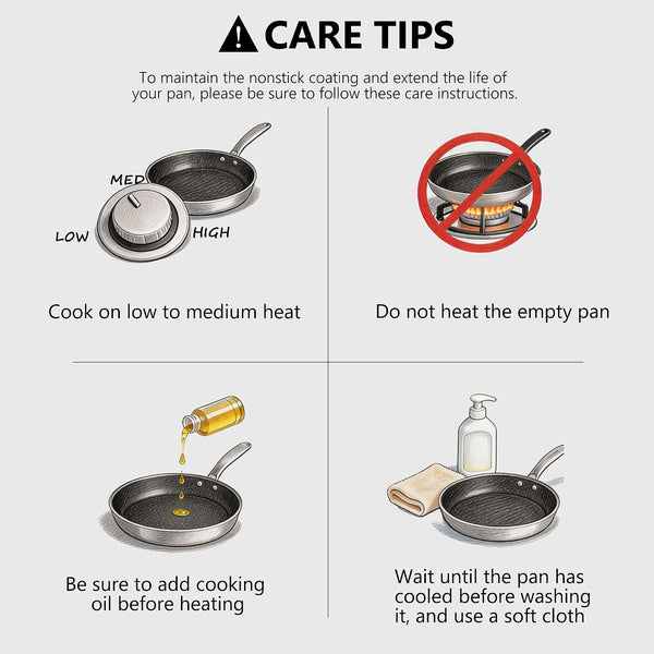 8, 10 and 12-Inch Non Stick Frying Pans with Lids, Ceramic Coating | 6-Piece Stainless Steel Cookware Set for Home Cooking, Dishwasher Friendly, Oven Safe, Induction Ready, for Men and Women9