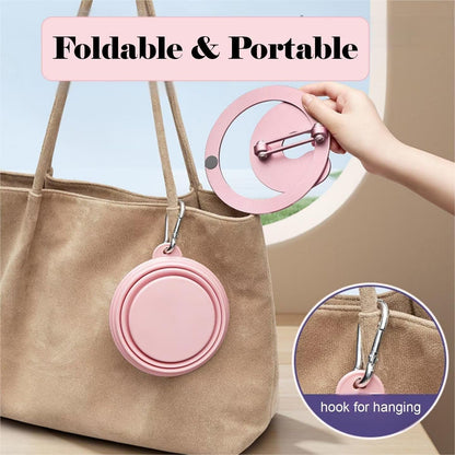 Collapsible Elevated Cat Dog Food Bowl, Portable Raised Pet Food Water Dish, Adjustable Tilted Food Feeder for Indoor Outdoor Cats Dogs, Whisker Friendly Cat Feeding Watering Dish for Travelling5