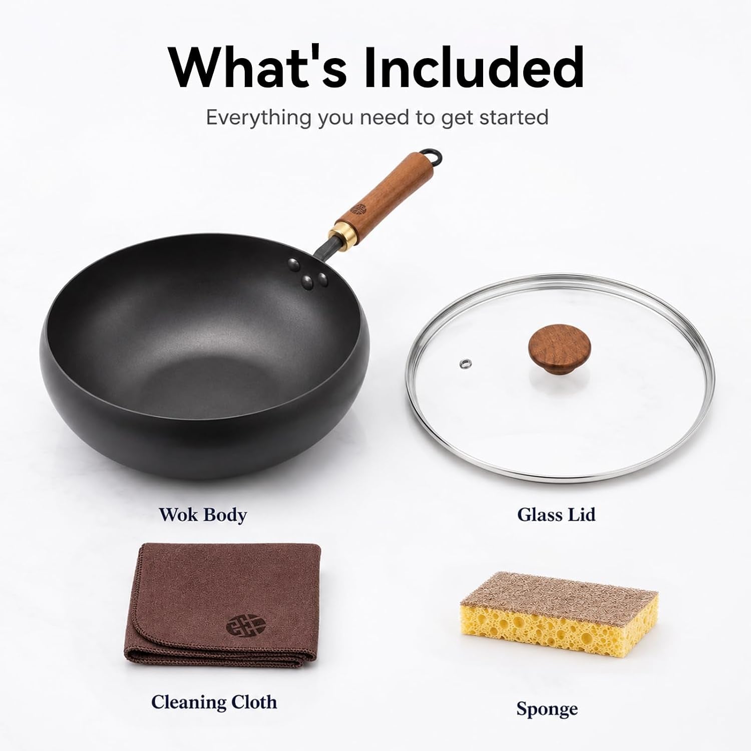 9-5-inch-carbon-steel-wok-with-lid-flat-bottom-stir-fry-pan-deep-3-5-qt-bowl-for-1-2-servings-smooth-carbon-steel-surface-flat-base-for-induction-gas-electric-and-ceramic-cooktops