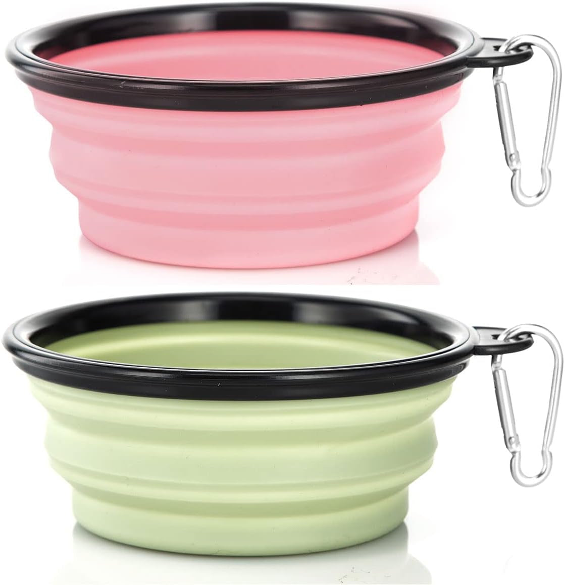 dog-bowl-pet-collapsible-bowls-2-pack-for-cats-dogs-portable-pet-feeding-watering-dish-for-walking-parking-traveling-with-2-carabiners-small-blue-green