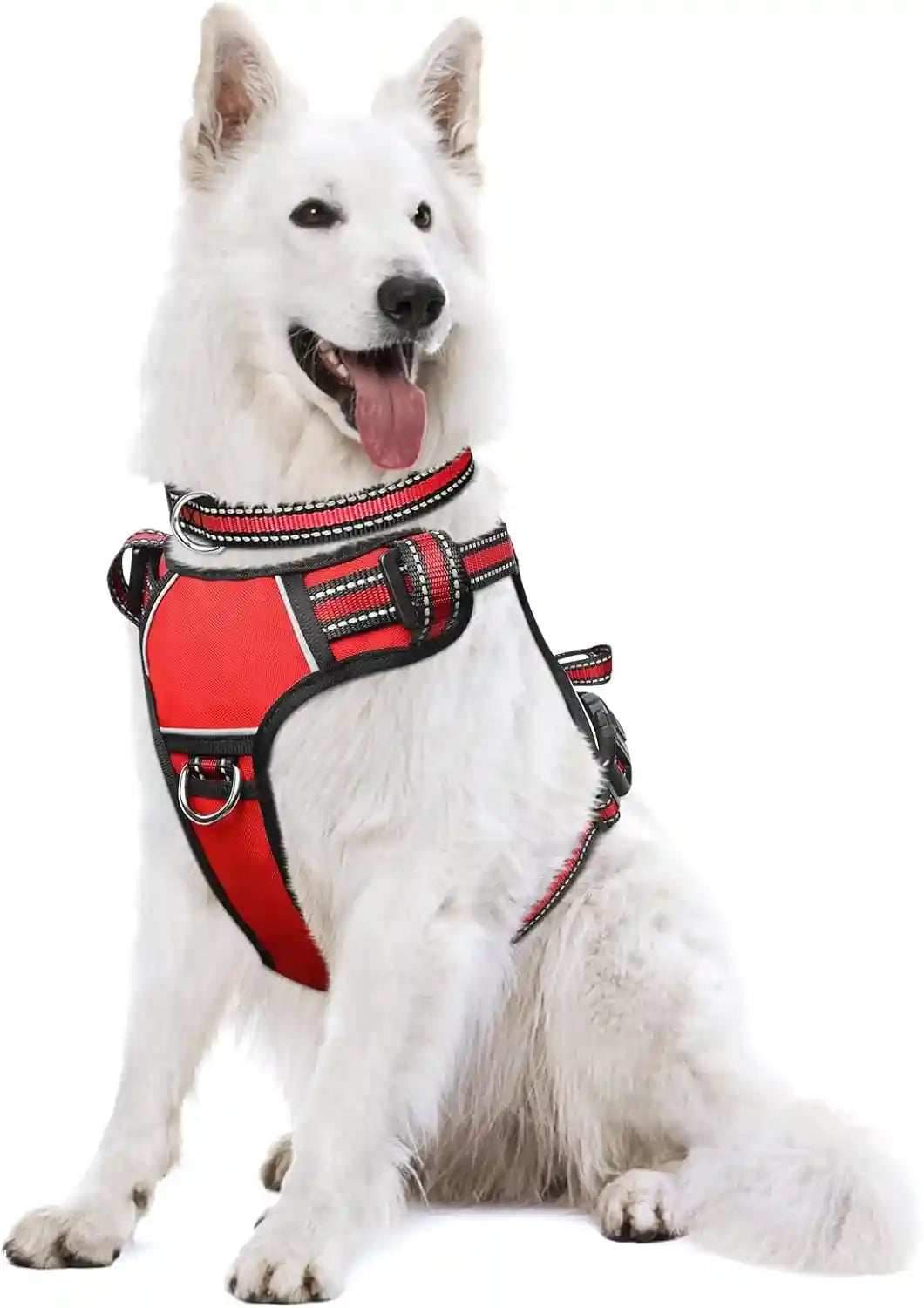 dog-harness-no-pull-pet-harnesses-with-dog-collar-adjustable-reflective-oxford-outdoor-vest-front-back-leash-clips-for-small-medium-large-extra-large-dogs-easy-control-handle-for-walking