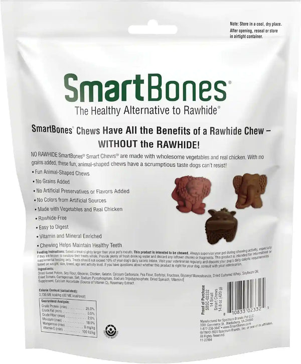 Smartbones Smart Chews, Rawhide Free Dog Chews, Treats for Dogs Made with Real Chicken and Vegetables, 14 Count Small2