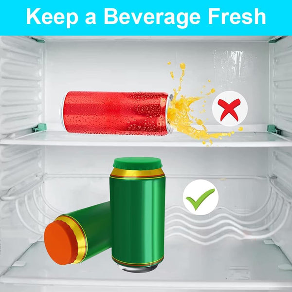 6 Pack Silicone Soda Can Lids, 6 Color Bpa-Free Reusable Silicone Can Covers, Can Stopper or Protector for Soda, Beer, Drink, Juice, Coke, Beverage, Fits Standard Cans2