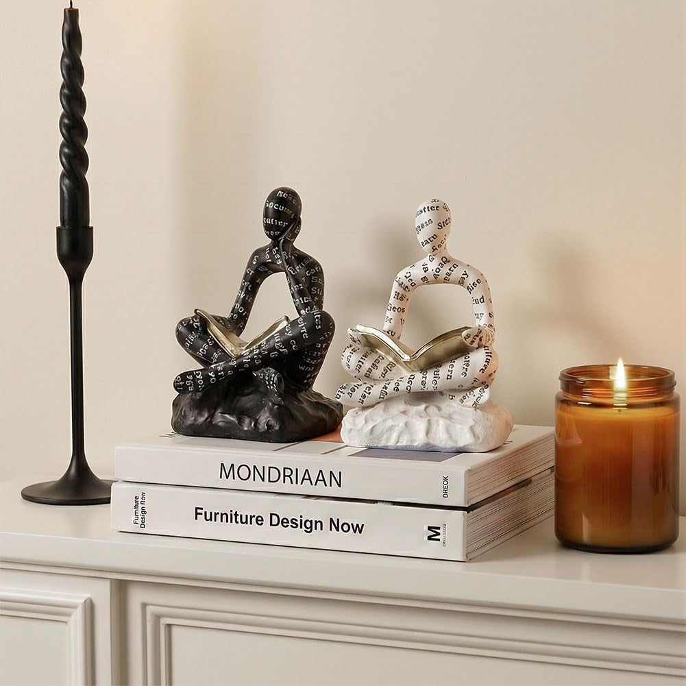 book-ends-for-heavy-books-set-of-2-modern-abstract-thinker-book-ends-for-shelves-and-desk-resin-with-non-slip-pads-bookends-for-shelves-modern-black-white-office-decor-bookends