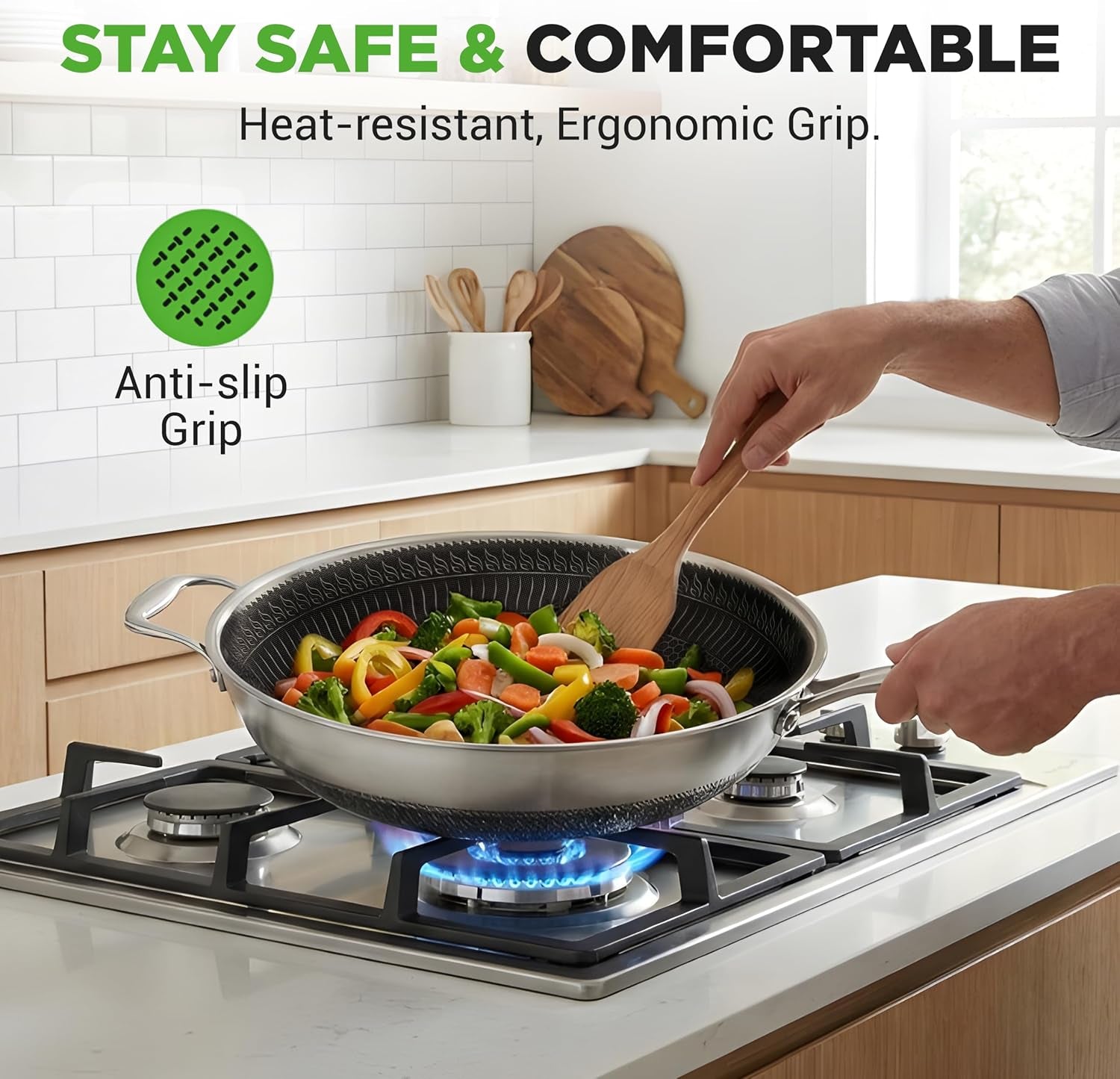 7-piece-tri-ply-stainless-steel-frying-pan-set-wok-nonstick-induction-compatible-oven-safe-scratch-resistant-dishwasher-safe