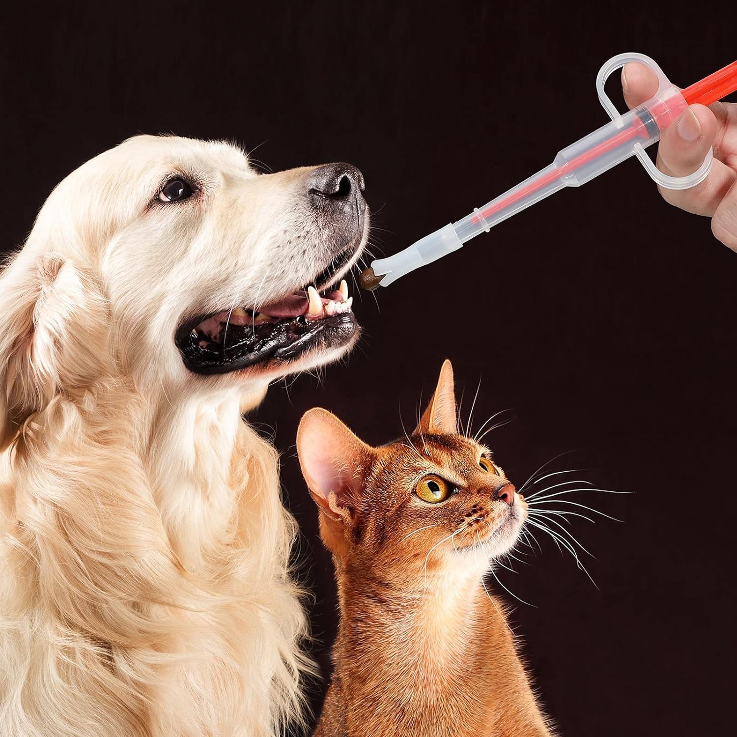 2-pcs-pet-pill-plunger-popper-for-small-cats-dogs-red