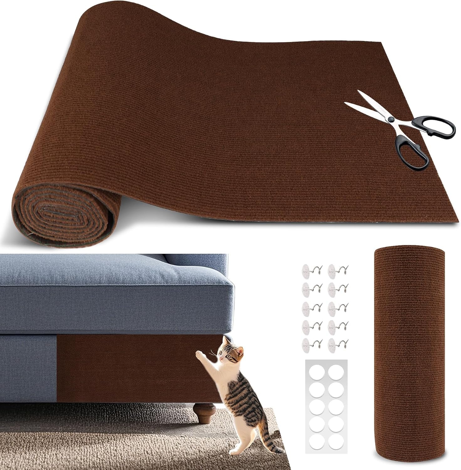cat-scratch-furniture-protector-39-4x15-8-self-adhesive-cat-scratch-mat-pad-cut-to-fit-diy-replacement-carpet-for-tree-wall-bed-door-couch-protector-black