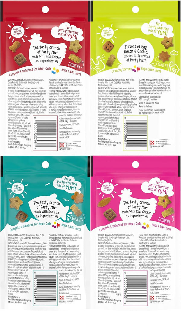 Friskies Party Mix Crunch Variety Pack (9 Flavors) - Wild West, Morning Munch, Mixed Grill, Picnic, Beachside, Cheezy Craze, Original, California Dreamin', and Meow Luau7