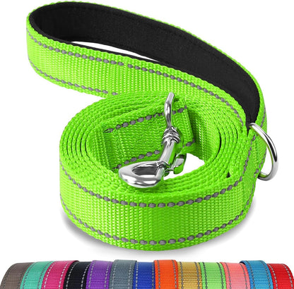 Joytale Reflective Dog Leash for Medium & Large Dogs, 6 FT X 1", Black | Heavy Duty Nylon Webbing, Padded Handle for Comfort, Visible at Night, for Walking & Training27