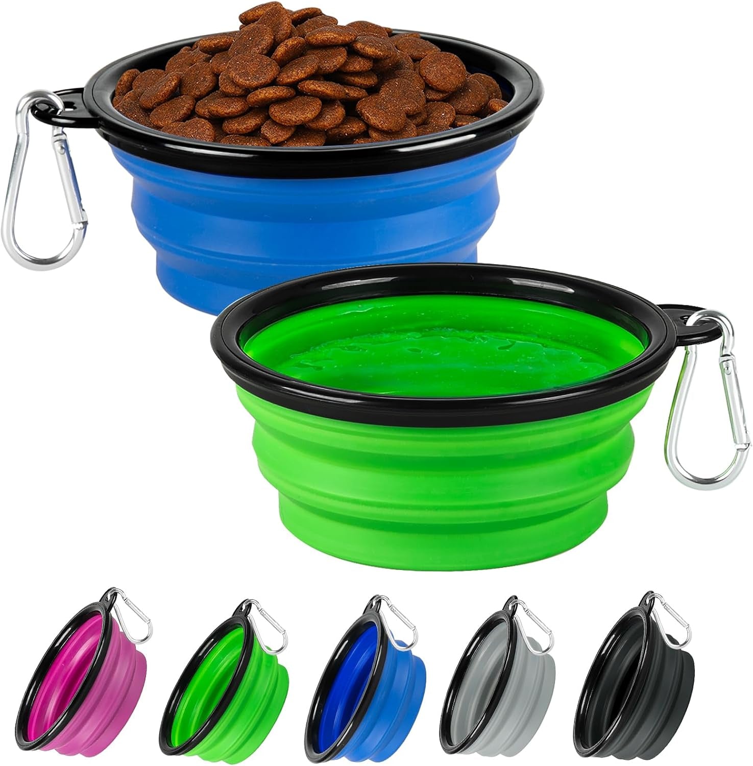 collapsible-dog-bowl-large-34oz-travel-dog-water-bowl-portable-2-pack-2-carabiner-clips-silicone-travel-dog-bowl-foldable-feeding-watering-dish-bowl-for-parking-walking-camping