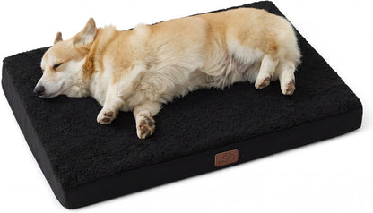 Bedsure Washable Dog Beds Large Sized Dog with Comfy Sherpa, 36X27In Grey | Orthopedic Egg Crate Foam,Comfort Support Flat Rectangle Pet Mat,Non-Slip Bottom,Removable Cover,For Large Breed up to 55 Lbs19
