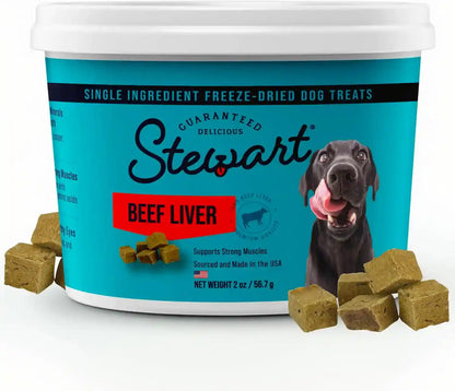 Stewart Freeze Dried Dog Treats, 100% Beef Liver, 21 Oz Tub | Premium Quality Raw Protein, Single Ingredient, High Protein Training Treats & Food Topper, No Refrigeration, Cat Friendly14
