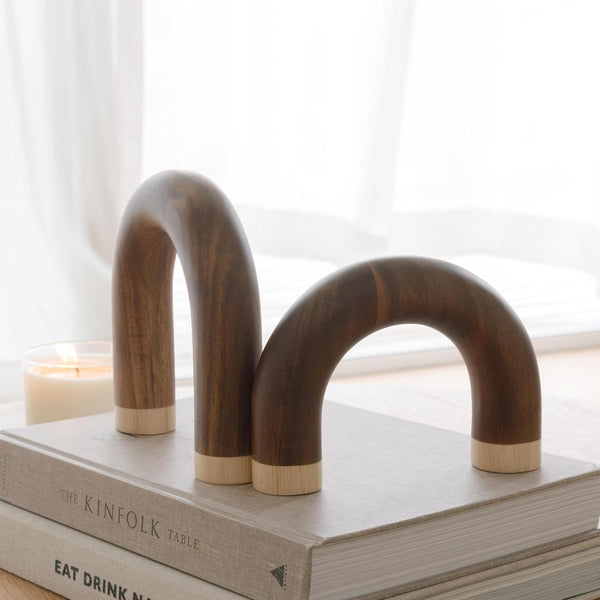 Wood Arch Decorative Objects - Book Shelf Decor Aesthetic, Modern Coffee Table Decor, Home Décor Accents, Wood Sculpture, Shelf Decorations, Bookshelf Decorations, Bookcase Decorative Items9