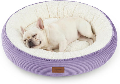 Love'S Cabin round Donut Cat and Dog Cushion Bed, 20In Bed for Cats or Small Dogs, Anti-Slip & Water-Resistant Bottom, Super Soft Durable Fabric Pet Beds, Washable Luxury Cat & Dog Bed Gray13
