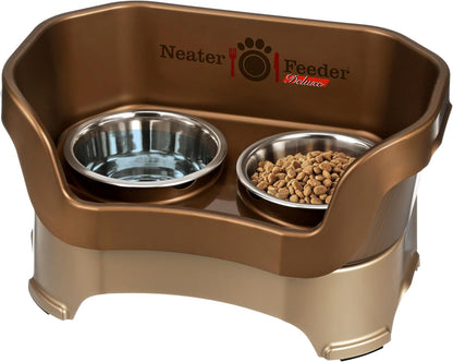 Neater Pet Brands Neater Feeder Deluxe Mess Proof Dog Bowls Elevated for Large Dogs over 40 Lbs, Made in USA, No Spill Raised Dog Food Bowl Stand Feeding Station, Food and Water Bowl Set, Black36