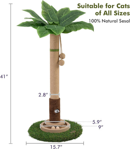 Woochpet Tall Cat Scratching Post,Cat Toys,Cat Scratcher Tree for Large Cat | Heavy Duty,Protect Sofa,Modern Boho,Cat Ball Track,Cat Tree,For Indoor Cats5