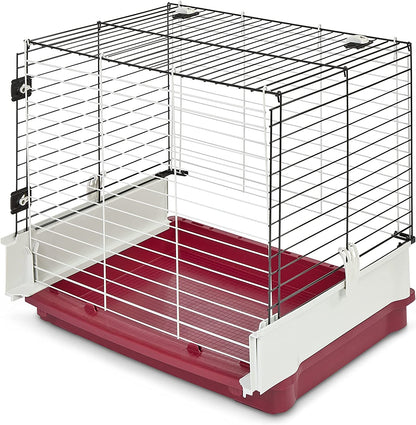 Midwest Homes for Pets 158 Wabbitat Deluxe Rabbit Home, Rabbit Cage, 39.5 L X 23.75 W X 19.75 H Inch, Maroon/White8