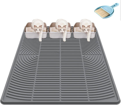 Silicone Cat Litter Mat XL, 47'' X 35'', Extra Large Waterproof Trapping Mat for Litter Box, Easy Clean & Non-Slip1