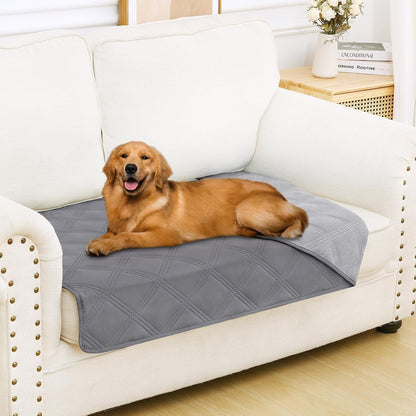 Smiry Waterproof Dog Bed Cover, Reversible Pet Blanket for Sofa Couch | Soft Washable Dog Blanket, Leakproof Couch Cover for Dogs Cats & Furniture Protection, 52X82, Grey/Dark Grey50
