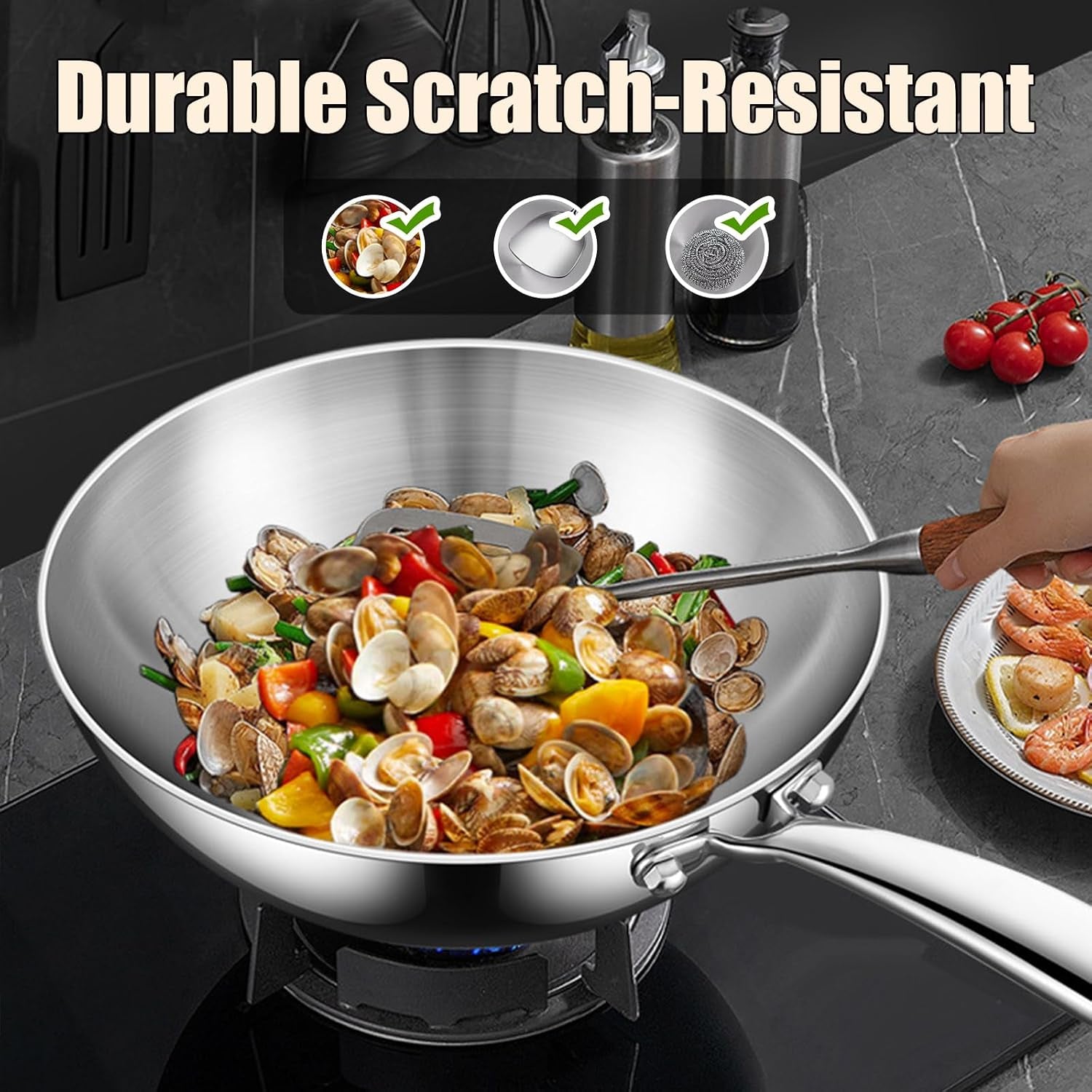 5-ply-clad-stainless-steel-wok-pan-with-lid-steamer-no-coating-non-stick-flat-bottom-wok-even-heating-frying-pans-compatible-with-all-cooktops-no-lid-9-45in