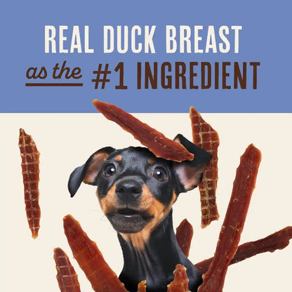 Waggin' Train Duck Jerky Dog Treats for Dogs with Sensitive Stomachs, Made with 100% Real Duck Breasts, Three All-Natural Ingredients, High Protein Dog Treat, Easily Digestible for Dogs, 12 Oz. Pouch4
