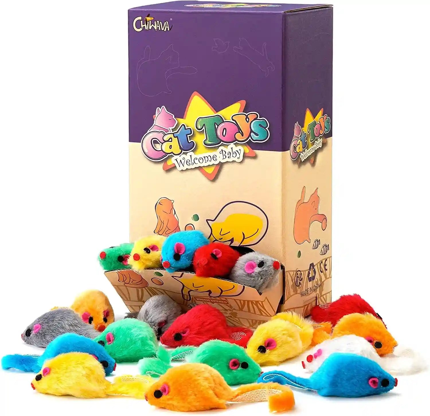 chiwava-36pcs-4-1-furry-cat-toy-mice-rattle-small-mouse-kitten-interactive-play-assorted-color